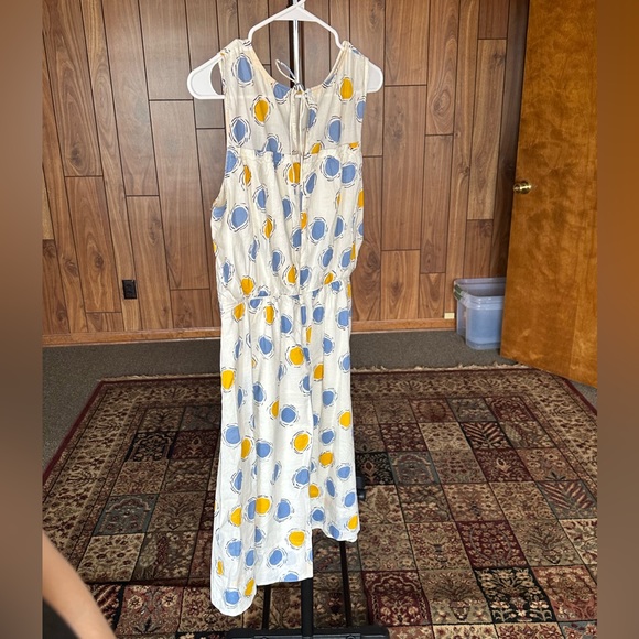 100% Cotton Dress with Pockets High Neck Sleevless - Picture 4 of 9